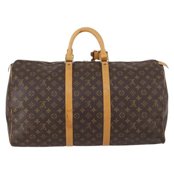 LOUIS VUITTON Monogram Keepall 55 Boston Bag M41424 LV Auth 141213 - Picture 3 of 16
